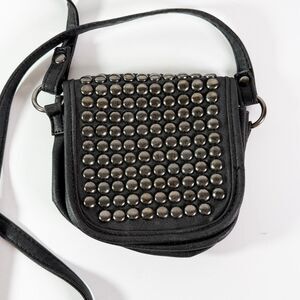 Mark by Avon | Studded Black Faux Leather Mini Crossbody Bag